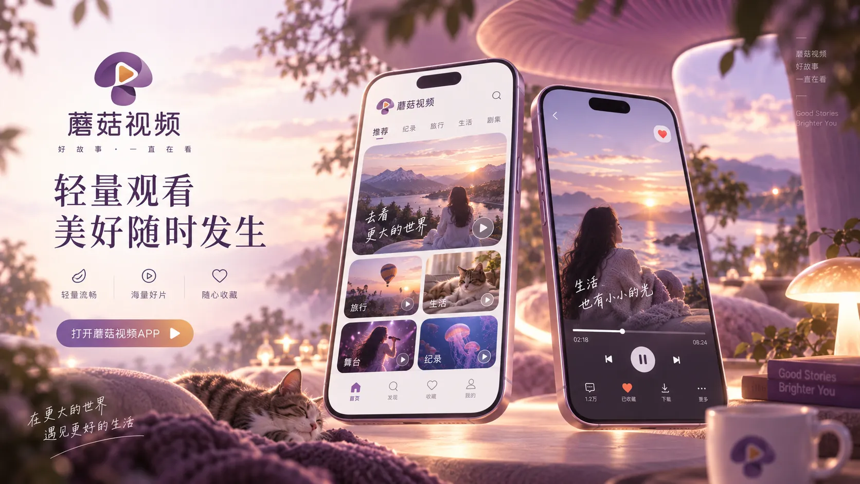 蘑菇视频 iOS 使用说明视觉